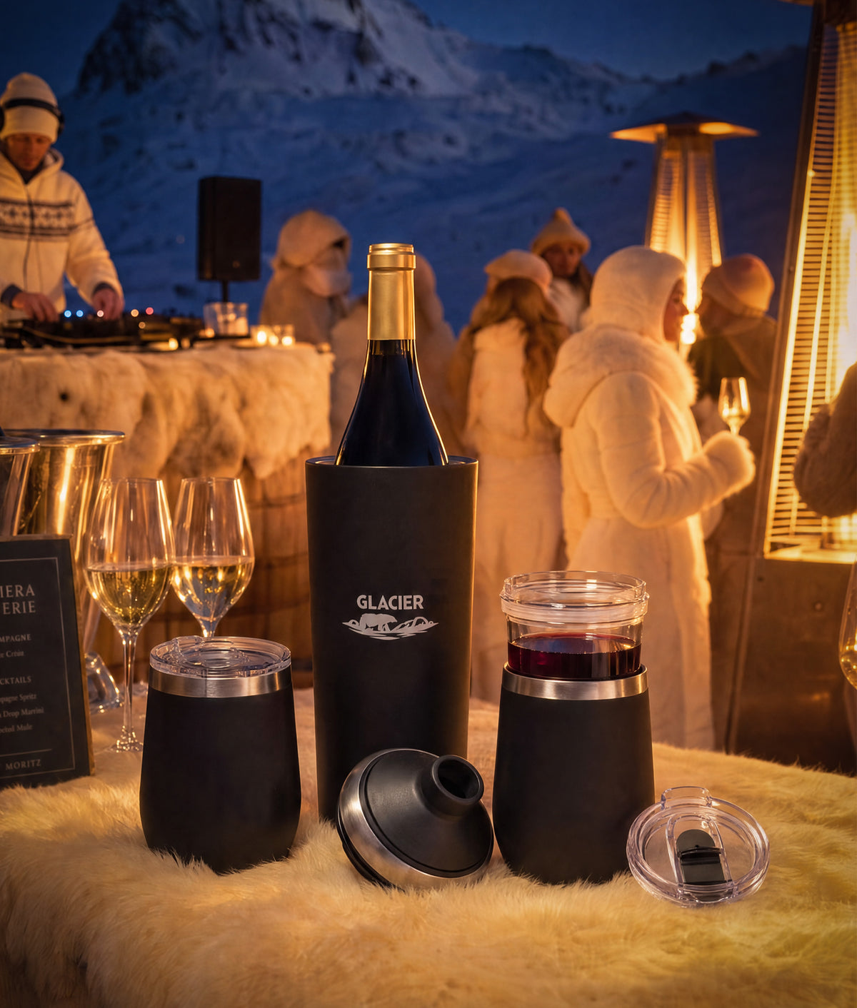 CAD-2610 | Glacier | Refroidisseur à vin et ensemble de verres