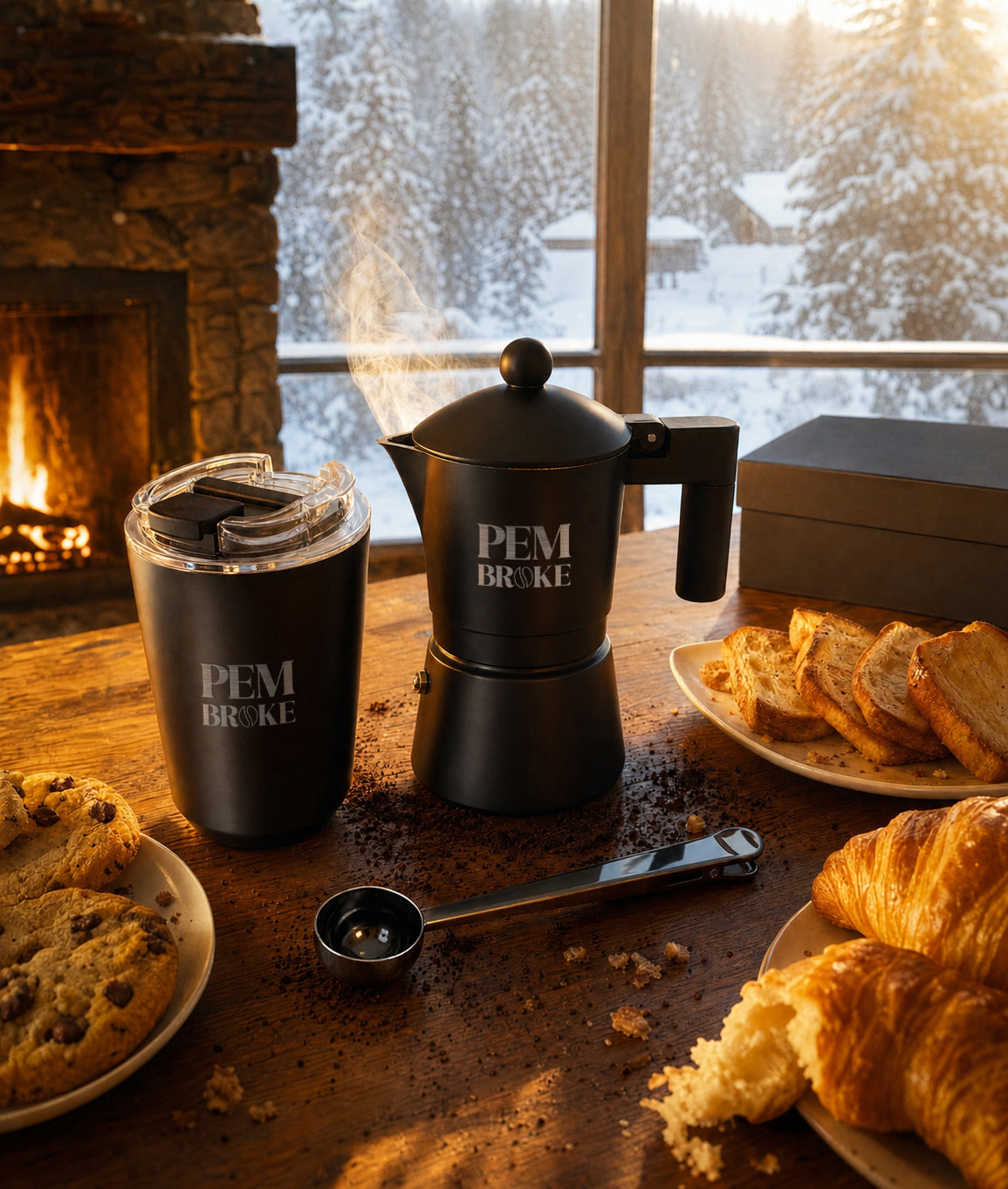 CAD-2603 | Pembroke | Ensemble gobelet et cafetière moka
